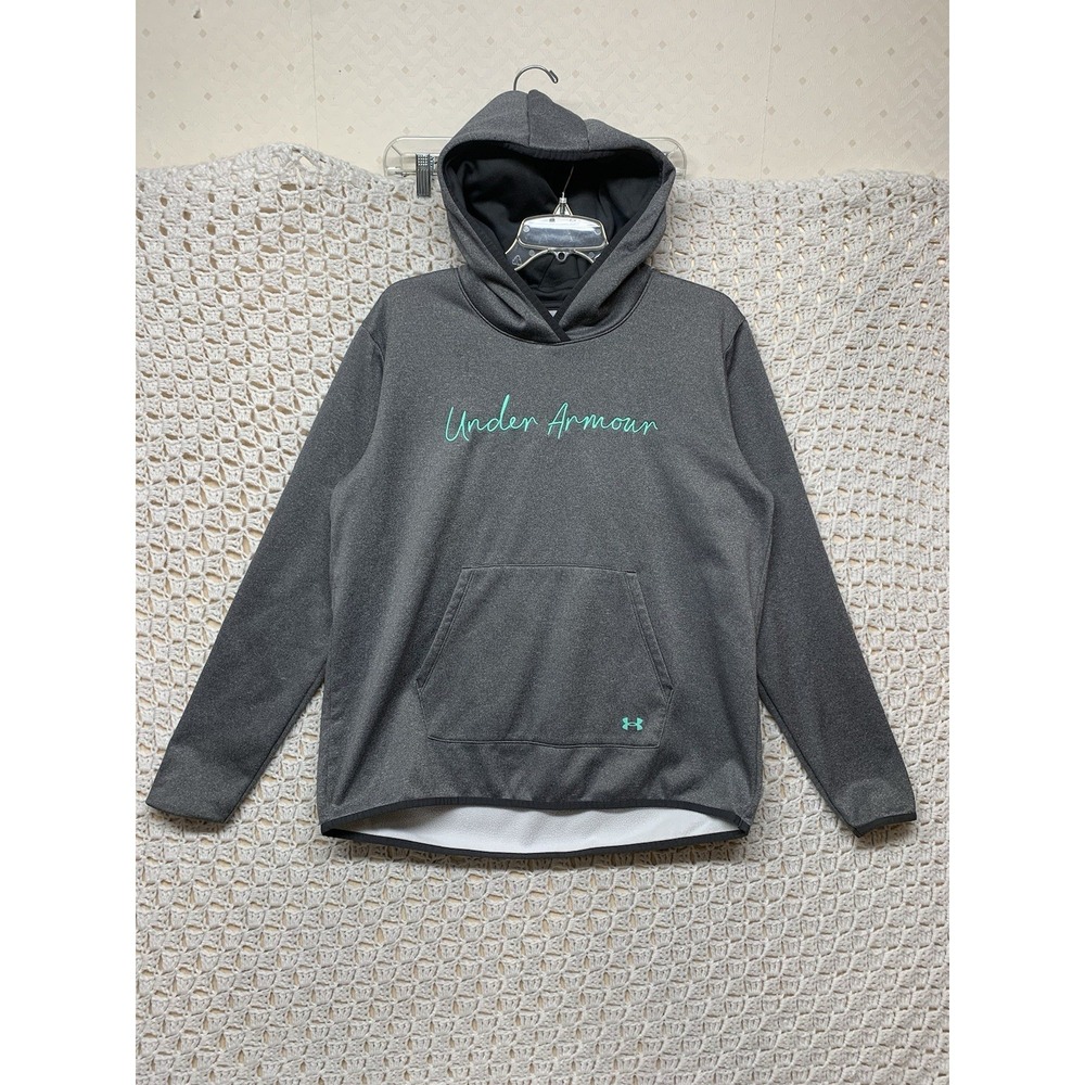 Under Armour Hoodie‎ Sweatshirt Womens L Gray Pullover Long Sleeve  Casual